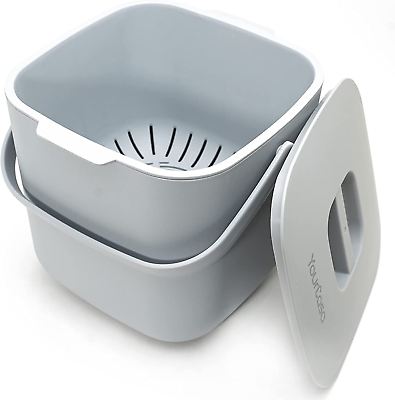 #ad ® Compost Bin Kitchen Counter with Lid 1.85 Gallon Countertop Compost Bin C $44.99