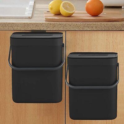 #ad #ad Countertop Compost Bin with Lid Hanging Small Trash Can with Lid Under Sink ... $29.47