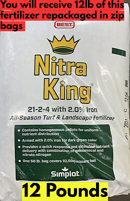 #ad NITRA KING® Nitaking ALL SEASON LAWN FERTILIZER Turf Landscape Fertilizer 12lb $95.80