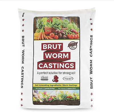 #ad Brut Organic Worm Castings – 12 LB – Garden#x27;S Elixir for Thriving Blooms amp; Ha... $33.99
