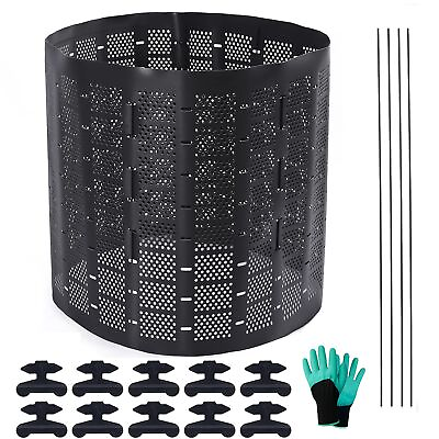 #ad Wliwwo Compost Bin Outdoor Easy Assembling Large Capacity Creation Black Gloves $45.12