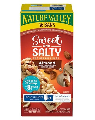 #ad Nature Valley Sweet and Salty Nut Almond Granola Bars 36 ct. FREE SHIPPING $19.65