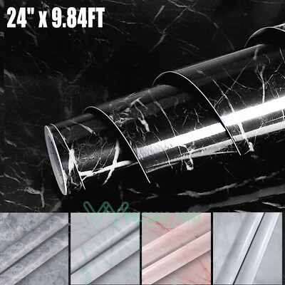 10FT Self Adhesive Marble Wallpaper Peel Stick Contact Paper Kitchen Countertop $10.15