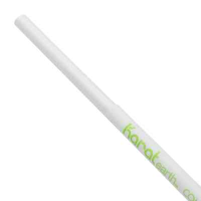 #ad Karat Earth 7.75quot; Jumbo Paper Straw 5mm Wrapped White 2000 ct KE C9300W $49.50