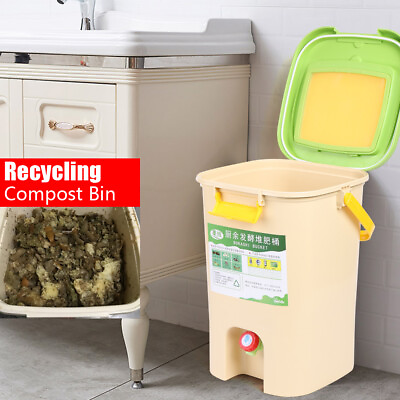 #ad #ad Kitchen Food Waste Bokashi Bucket Recycle Composter Compost Bin 21L $51.87