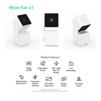 #ad Wyze Cam Pan V3 Indoor Outdoor Security Camera 1080p English Version from China $54.99
