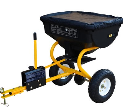 Large Tow Behind Broadcast Spreader Hopper Fertilizer Seed ATV Lawn Tractor Pull $195.00