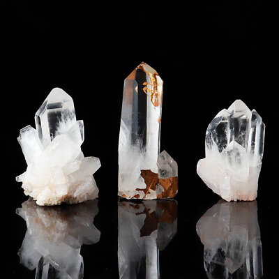 Natural White Clear Quartz Crystal Cluster Rock Stone Specimens Reiki $9.99