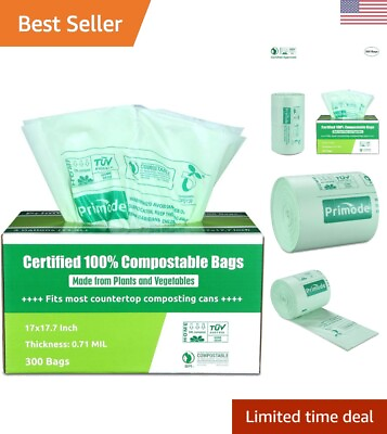 #ad 3 Gallon Compostable Bags 300 Count Extra Thick BPI Certified $73.99
