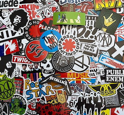 #ad #ad 50 100pcs ROCK BANDS stickers Heavy Metal Rock 80#x27;s Punk RockFREE shipping* $5.89