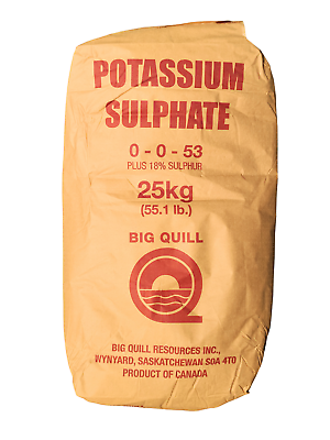 #ad Potassium Sulfate 0 0 53 Plus 18% Sulfur 100% Water Soluble Potash 55.1 Pounds $199.99