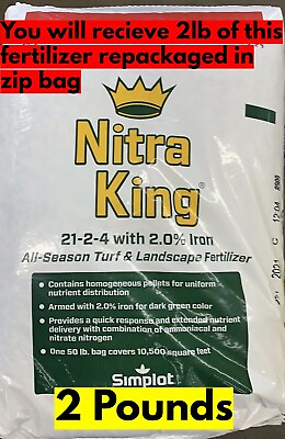 #ad NITRA KING® Nitaking ALL SEASON LAWN FERTILIZER Turf Landscape Fertilizer 2lb $39.70