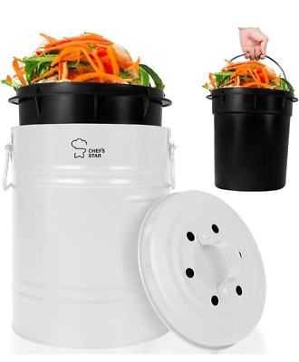 Chef#x27;s Star Countertop Compost Bin for Kitchen Indoor Compost Bin for Kitchen $14.00