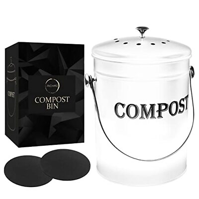 #ad Compost Bin Kitchen 1.3 Gallon Smell Free Charcoal Filter Countertop Compost ... $29.56