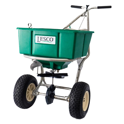 #ad Lesco 101186 High Wheel Push Spreader with Manual Deflector and Cover $720.00