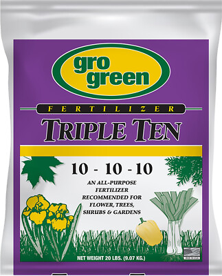 #ad Gro Green Triple Ten 10 10 10 Fertilizer for Gardens amp; Flowers 20 lbs. $29.98
