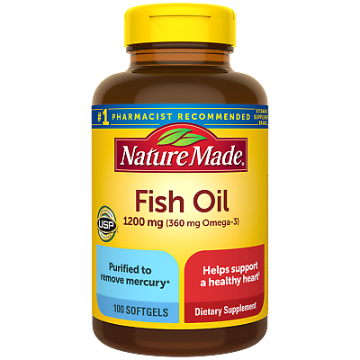 #ad Nature Made Fish Oil 1200mg 360 mg Omega 3 100 Softgels NIB $9.99