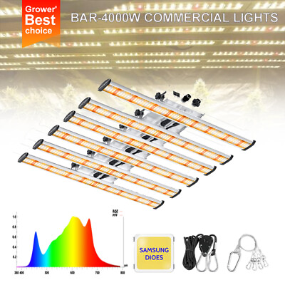 BAR 4000W Spider Samsung LED Grow Light Bars Full Spectrum for Commercial Indoor $259.18