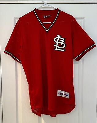 #ad St. Louis Cardinals Baseball Jersey Majestic Diamond Collection Sz L Mesh $34.99