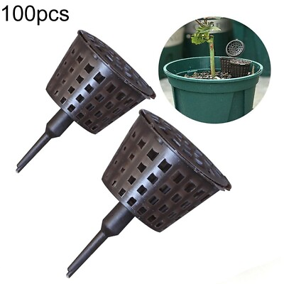#ad #ad *100Pcs Garden Bonsai Fertilizer Tool Basket Box Case Plant Portable With Lid $18.51