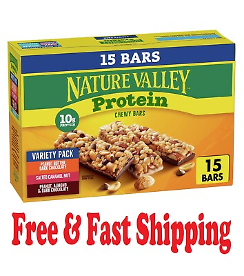 #ad Nature Valley Protein Granola Bars Snack Variety Pack Chewy Bars 15 ct $11.50