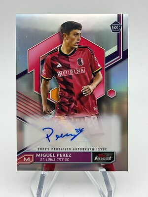 #ad 2023 Topps Finest MLS MIGUEL PEREZ Refractor Rookie Auto #AMP St. Louis City SC $7.99