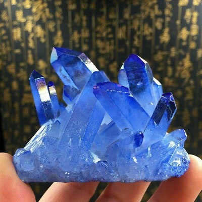 Natural Blue Crystal Quartz Cluster Stone Mineral Healing Specimen Decor Gift ** $7.31