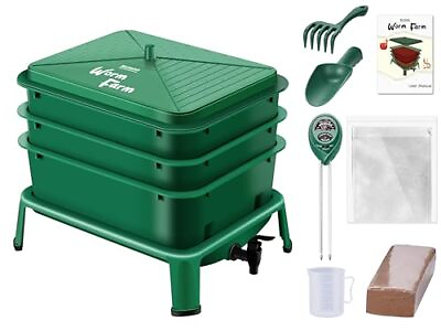 #ad #ad Worm Composter Worm Farm with Compost Worms Starter Kit for 3 Tray $113.35