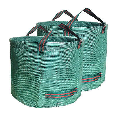 #ad 63gal Lawn Garden Bags Reusable Waste Bag Patio Standable Bag Planting Grow Bags $8.07