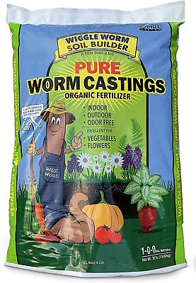 Wiggle Worm Unco Industries Soil Builder Worm Castings 30 Pound Repaired bag $35.11