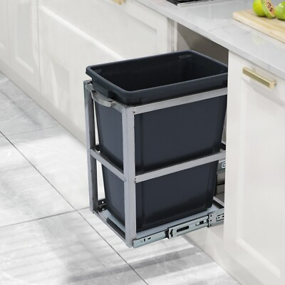 Kitchen Cabinet Pull Out Trash Can Under Counter Kitchen Sliding trash bin $69.99