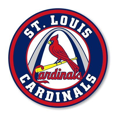 #ad St Louis Cardinals Round Precision Cut Decal Sticker $3.99