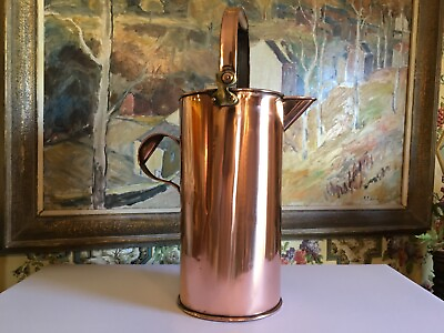 #ad Large English Copper Bucket Circa 1900 Tall 19 inches $298.00