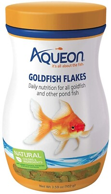 #ad Aqueon Goldfish Flakes Daily Nutrition All Goldfish Pond Fish 3.59 oz $13.85