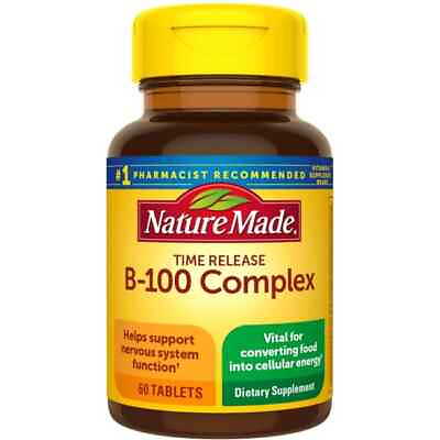 #ad Nature Made Time Release B 100 Complex 60 Tabs $19.12