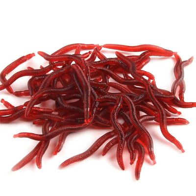 20 x Artificial Fishing bait Red Worms . 30mm length. GBP 1.99
