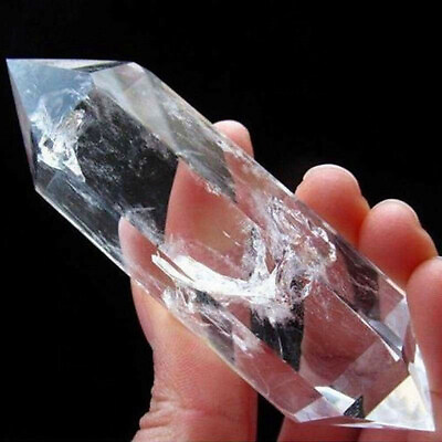 #ad 60 70mm Rare Natural Rock Clear Quartz Crystal Stone DT Wand Point Healing Reiki $4.74