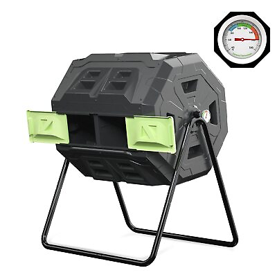 #ad Large Compost Tumbler Bin Outdoor Garden Rotating with Thermometer Automat... $117.13
