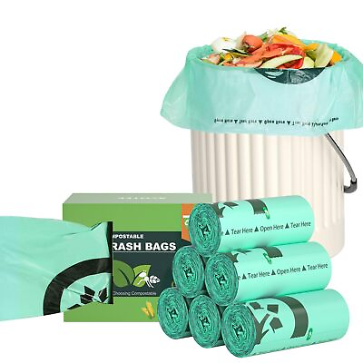 #ad 150 Count Compostable Trash Bags 1.2 Gallon Small Trash Bags Small Compost B... $18.22