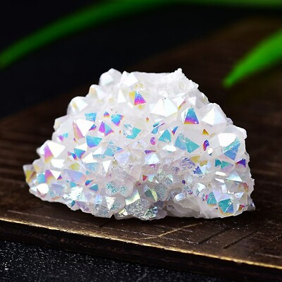 Natural Angel Aura Quartz Cluster Healing Crystal Rocks Collection Decoration $14.90