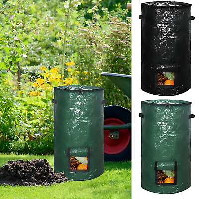 #ad Garden Waste Bags Heavy Duty Reusable Gardening Leaf Large Lawn Compost Bin Bag $17.09