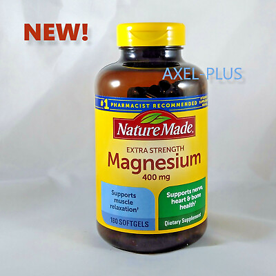 Nature Made Extra Strength Magnesium 400 mg 180 Liquid Softgels $23.79