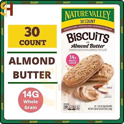 #ad #ad Nature Valley Biscuits with Almond Butter 1.35 oz 30 count $23.91