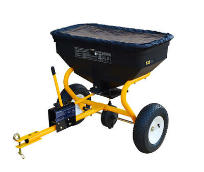 #ad 125 lb Powder Coated Steel Tow Behind Broadcast Spreader ATV Seed Spreading $247.94