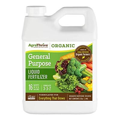 #ad #ad agrothrive all purpose organic liquid fertilizer 3 3 2 npk atgp1032 32 oz $32.97