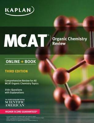 MCAT Organic Chemistry Review: Online Book Kaplan Test Prep GOOD $4.09