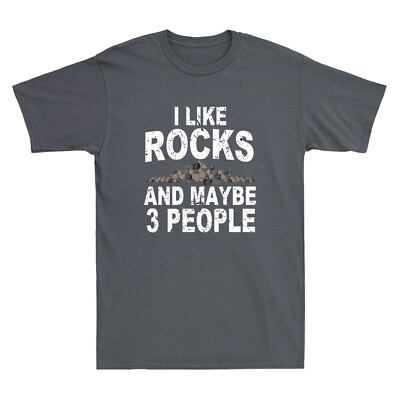 #ad #ad I Like Rocks And Maybe 3 People Funny Rock Collector Rockhound Geology T Shirt $15.99