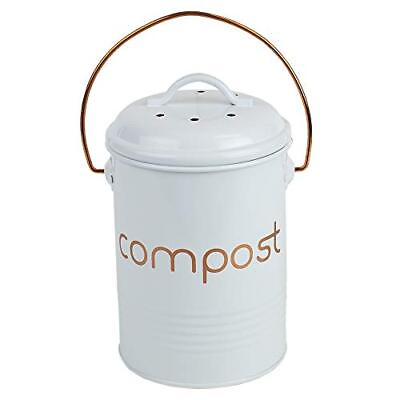 #ad Grove Compact Countertop Compost Bin Bucket for Kitchen Food Scraps with Lid ... $37.52