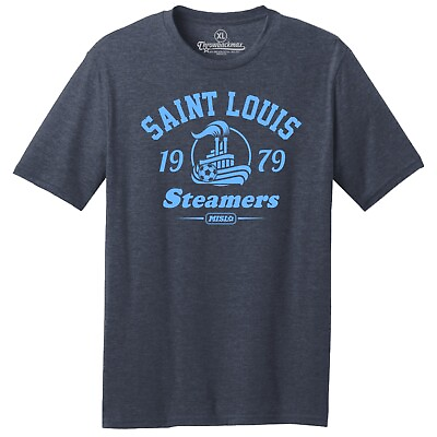 #ad St. Louis Steamers 1979 Logo MISL Soccer TRI BLEND Classic Cut Tee Shirt $22.00