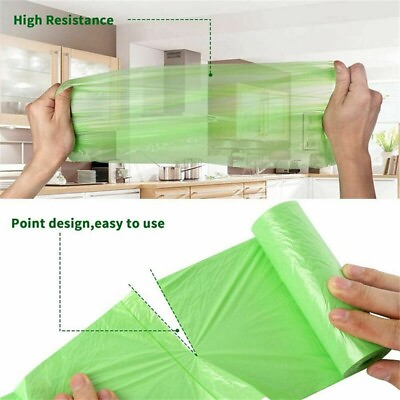 #ad 5 Rolls Portable Camping Festival Toilet Home Clean Composting Biodegradable Bag $11.39
